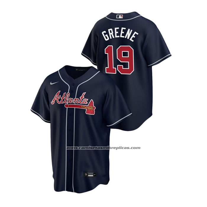 Camiseta Beisbol Hombre Atlanta Braves Shane Greene Alterno Replica Azul